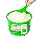 Sistema Microwave Cookware Rice Steamer Set with Lids -- Large Microwave Multicooker, Side Dish Bowl, Spoon and Recipes (BPA Free, 100% Food Safe) (Green Set)
