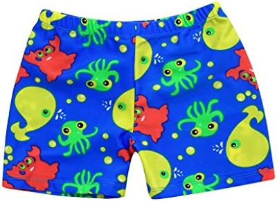 Vinjeely Toddler Boys Swimsuit Cartoon Stripe Duck Dinosaur Octopus Camouflage Beach Swimwear (24M(12-24Month), Blue)