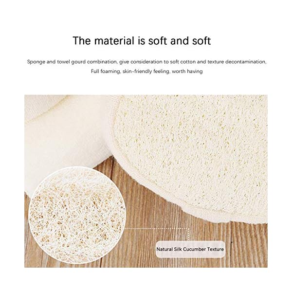 Natural Loofahs Sponge, 2Pcs Soft Exfoliating Bathing Shower Loofah Scrubber Brush for Men and Women for Hot Spring Bath…