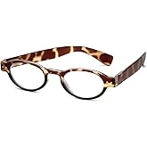 Calabria 4372 Bi-Color Designer Oval Reading Glasses 4.00 for Women in Tortoise | Women's Readers +4.00 Distortion Free