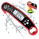 Instant Read Meat Thermometer for Grilling,Ultra Fast Waterproof Thermoworks Digital Food Thermometer with Calibration and Backlight function For Kitchen Cooking BBQ(Upgrated with Bottle Opener)