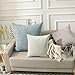 Home Brilliant Decorative Pillowcases Throw Pillow Covers Soft Striped Velvet Chenille Plush Cushion Cover for Square Pillow (2Packs, 18 x 18 inch, 45cm), Light Pink