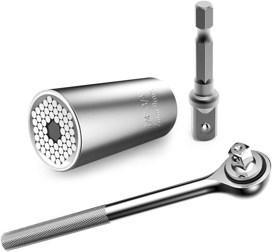 FAMI Universal Socket 3pcs Tool set (7-19mm) |Bushing Ratchet wrench set | Magical Grip Socket | Wrench Power Drill Adapter Set | Multifunctional Professional Repair Tool | Handyman special