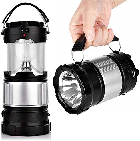WODT LED Hand Lamp,Portable Led Solar Collapsible Camping Lantern Tent Lights Rechargeable Emergency for Outdoor Lighting