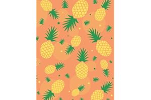Low Vision Notebook: Bold lined low vision journal in Hawaiian pineapple pattern for visually impaired, elderly, or young children