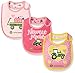 John Deere Baby Newest Model 3 Piece Bib Gift Set, Medium Pink/Magenta/Light Pink, One Size