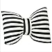 Dongcrystal Black and White Striped Bow Pillow Sofa Decor Cushions
