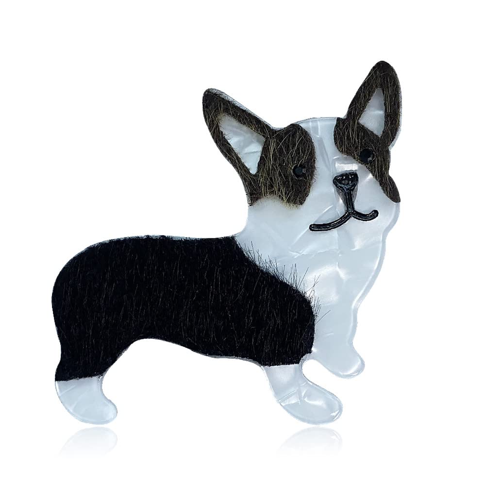 Cartoon Handmade Safety Pins Custom Acrylic Dog Brooches Badge for Bag Sweater Scarf Lapel Pin Jewelry Gift for Friends Women Men