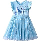 VIKITA Toddler Flower Girl Dress Summer Sleeveless Polyester Tutu Dresses for Girls 3-7 Years, Knee-Length