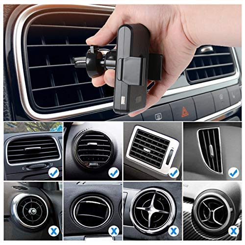 Wireless Car Charger,10W Fast Qi Wireless Car Charger Mount Phone Holder, Touch Sensitive Auto Wireless Charger Air Vent Holder Compatible for iPhone Xs Max/XR/X/8/8Plus Samsung S9/S8 and More(Black)