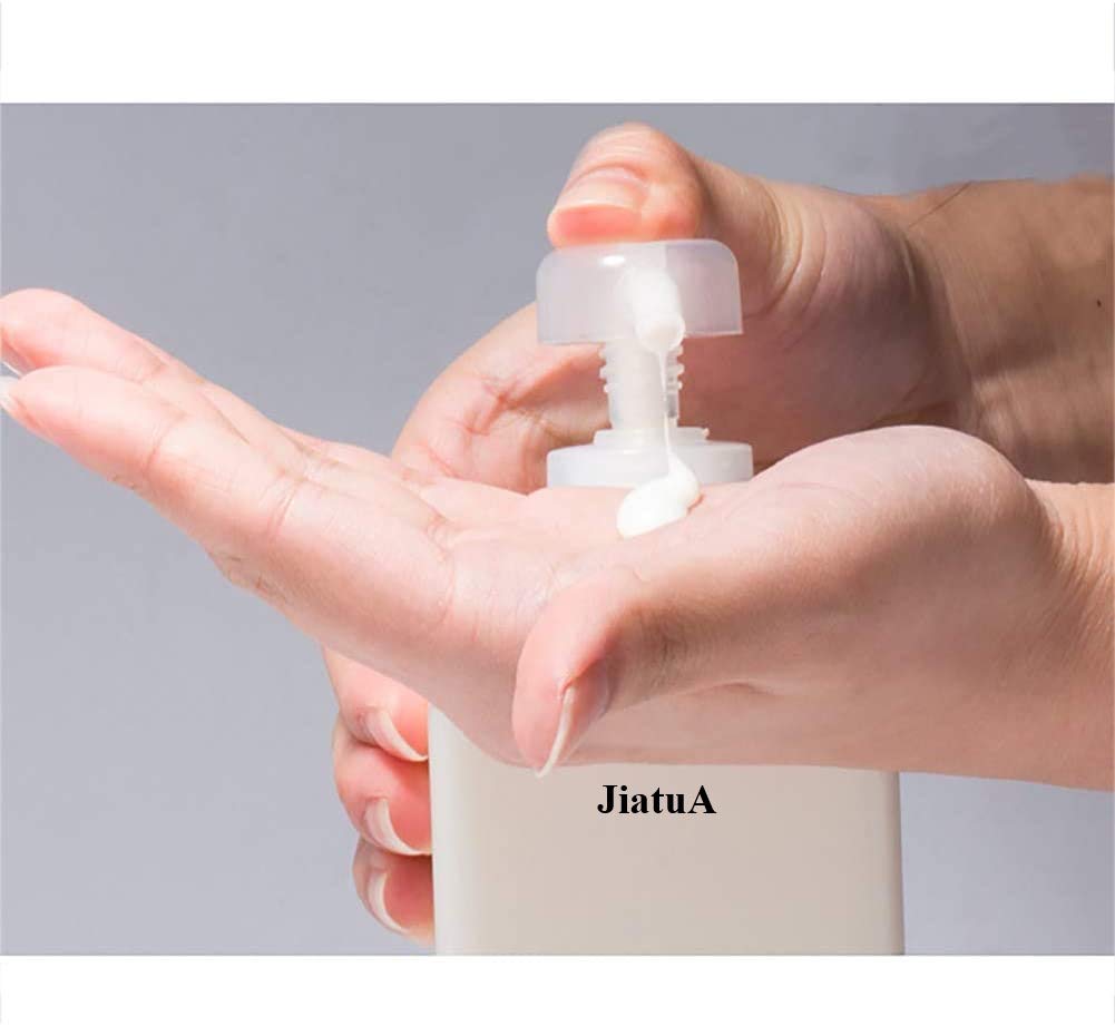 Pump Bottle, Refillable Plastic Empty Lotion Soap Dispenser Liquid Container for Bathroom Shampoo and Body Wash, 15oz/450ml White 2 Pack