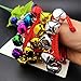 Outuxed 100Pcs 1 Inch Jingle Bells Christmas Craft Bells for Festival Decoration with 20m Red Cord, Gold and Sliver