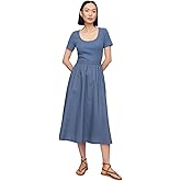 Gap Womens Scoop Neck Midi Dress