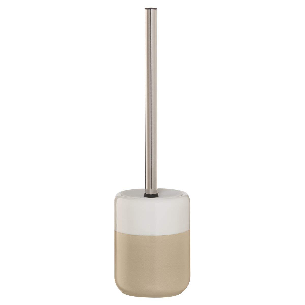 Sealskin Sphere Toilet Brush and Holder, Porcelain, Desert Sand, 10 x 37.5 x 10 cm