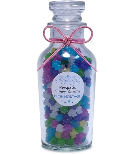 Candy Konpeito Hanatsume Japanese Sugar Candy – 0.2oz Each, 50-Count Bag, Crisp Rock Texture