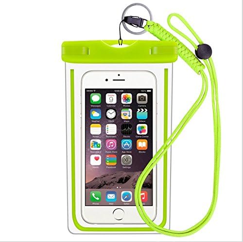 Waterproof Case, Mobile Waterproof Bag, Fluorescence Cellphone Dry Bag Pouch for iPhone 7 6s 6 Plus , SE 5s 5c 5, galaxy s8 s7 s6 edge,Sony Nokia up to 6.0” diagonal (green)