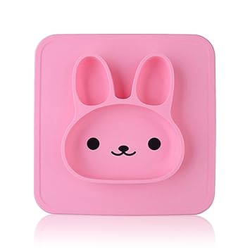 yII Lovely conejo estilo silicona bebé Mantel individual con ...