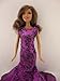 Awe Inspiring Purple Sequined Mermaid Gown Made to Fit Barbie Doll