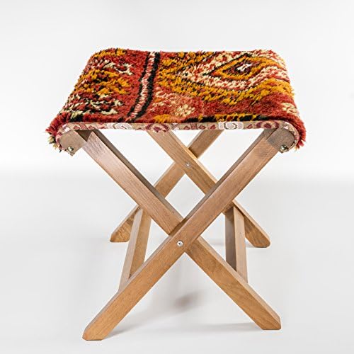 Portable bohemian stool, shaggy rug chair and table base