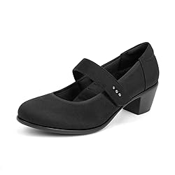VJH confort Women's Mary Jane Pumps Low Block