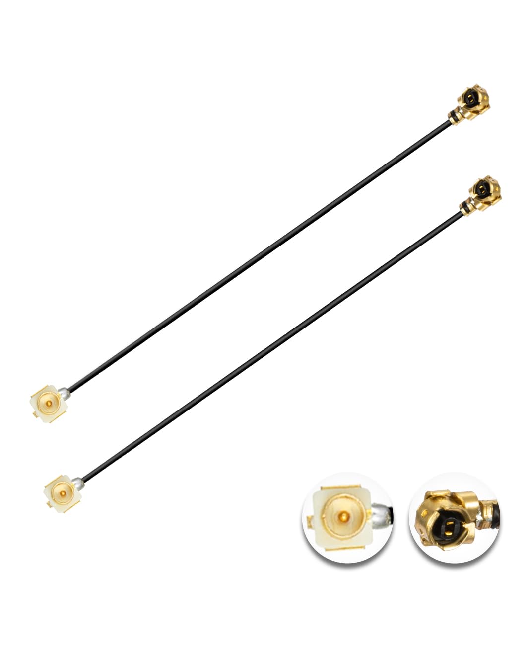 Vecys 2PCS U.F.L1 Male to U.F.L1 Female Cable 3.2" /8CM 1.13mm Low-Loss Extension Cable