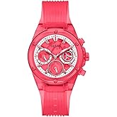 GUESS Women's 39.0mm Watch - Red Strap Red Dial Red Case