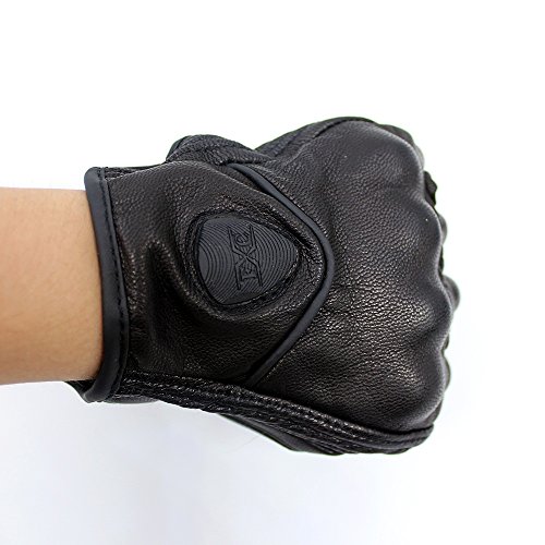 Fxc full finger motorcycle leather gloves men s premium protectiv…