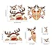 IARTTOP Christmas Reindeer Wall Decal，Happy Cartoon Reindeer Wall Mural Removable DIY Vinyl Door Sticker for Showcase，Christmas Window Clings,Christmas Nursery Home Decorations