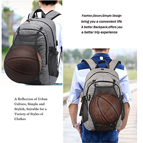 image for Gudui 15.6 Laptop Backpack, Water Resistant Casual Travel USB College 