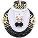 laanc 5 Rows Multicolors African Beads Womens Jewelry Set Nigerian Wedding Beads Jewellery Sets A-022A