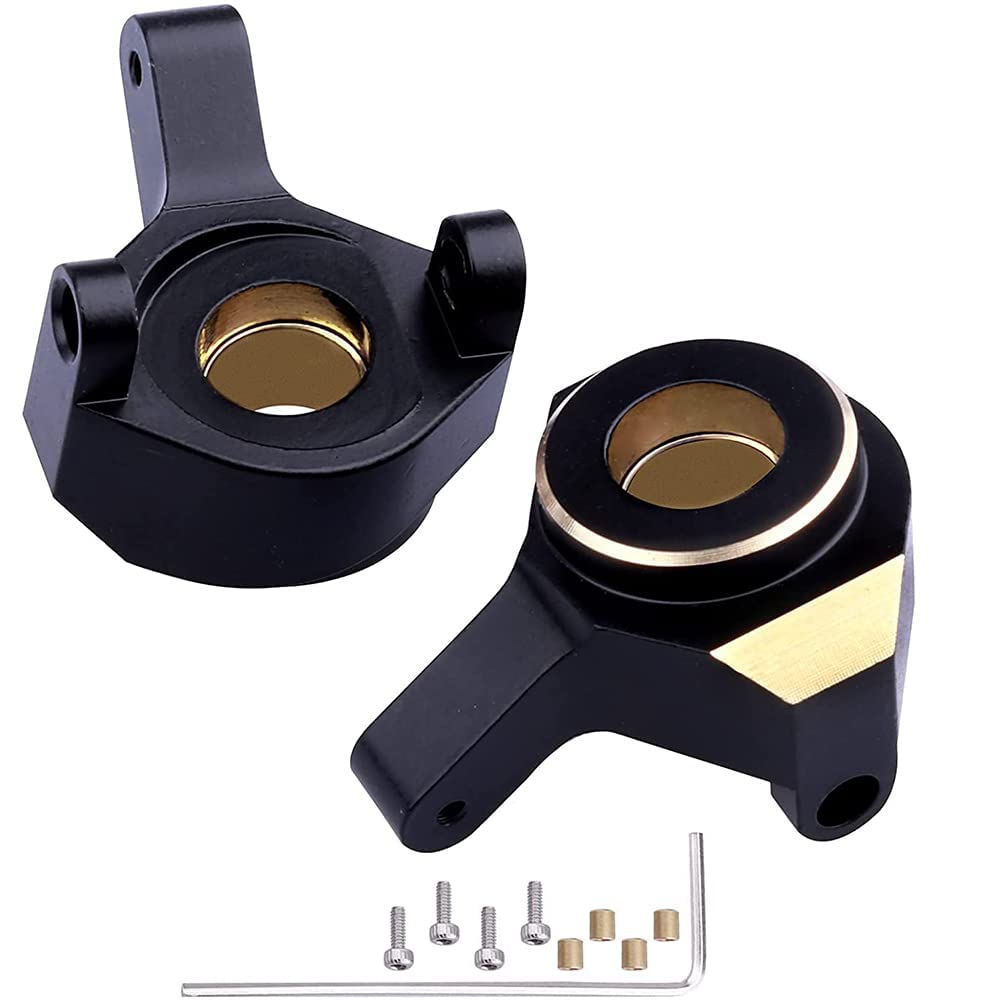 CENPEK 2Pcs Brass Steering Knuckle Kit for AXIAL SCX24 AXI90081 1/24 RC Crawler Car