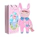Me Too Angela Smiling Bunny Baby Stuffed Dolls Rabbit Plush Toys Gifts for Kids 12'' (Pink)