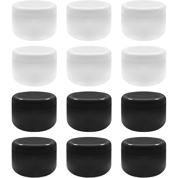 Vivaplex Kosmetikgläser 2 Unzen (ca. 60 Ml) – 24 Stück Weiß, Mit Inneneinsatz & Kuppeldeckel, Für Cremes & Lotionen