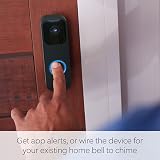 Blink Video Doorbell Black 1080p HD Two-Way Audio Battery Powered view 3