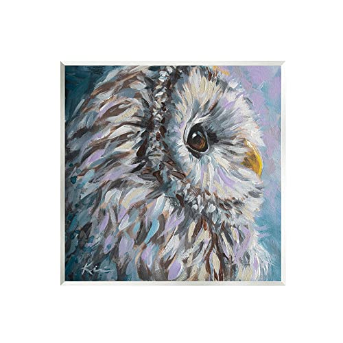 Stupell Industries Barn Owl Pastel Hues Painting Wall Plaque Art, Design by Lin…