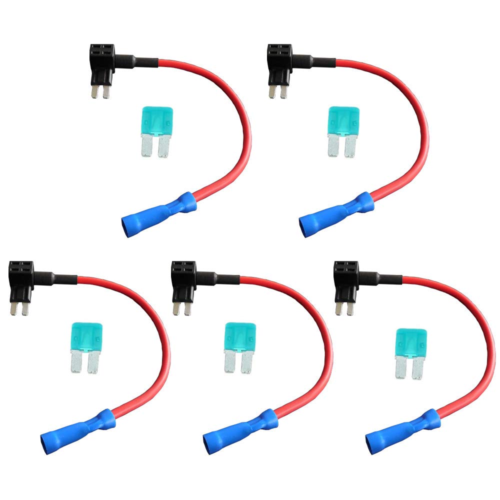 Mintice 5 X Car Vehicle 12V 24V Car Motor Add-a-circuit MICRO2 ATR Fuse Holder 15A