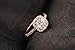 Winter.Z Womens Jewelry Circular Bead Square Ring Diamond Rose Gold Ring Wedding