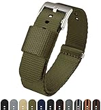 BARTON Jetson NATO Style Watch Strap - 18mm 20mm 22mm or 24mm - Army Green 20mm Nylon Watch Band