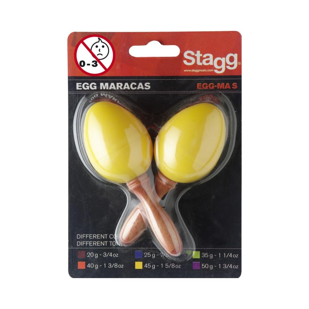 Stagg EGG-MA S/YW Plastic Egg Maracas - Yellow