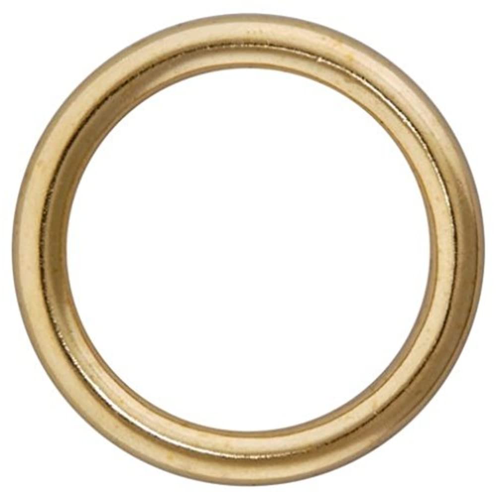 Merriway BH03255 (24 Pcs) Metal Curtain Drapery Rings, Inner Diameter 16mm (5/8 inch) Outer Diameter 18mm (11/16 inch) Brassed - Pack of 24 Pieces