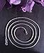 Spire Arts Italian Sterling Silver Cardano Chain Necklace, 1.2 mm in Width, 24 Inches in Length
