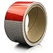 XFasten Reflective Tape, Red and White, 2 Inches by 5 Yards - High Intensity - DOT-C2 Safety Tape Waterproof Conspicuity Trailer Reflector