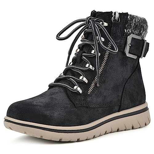 CLIFFS BY WHITE MOUNTAIN Women's Shoes Hearten City Hiker Boot, Black/Fabric, 1…