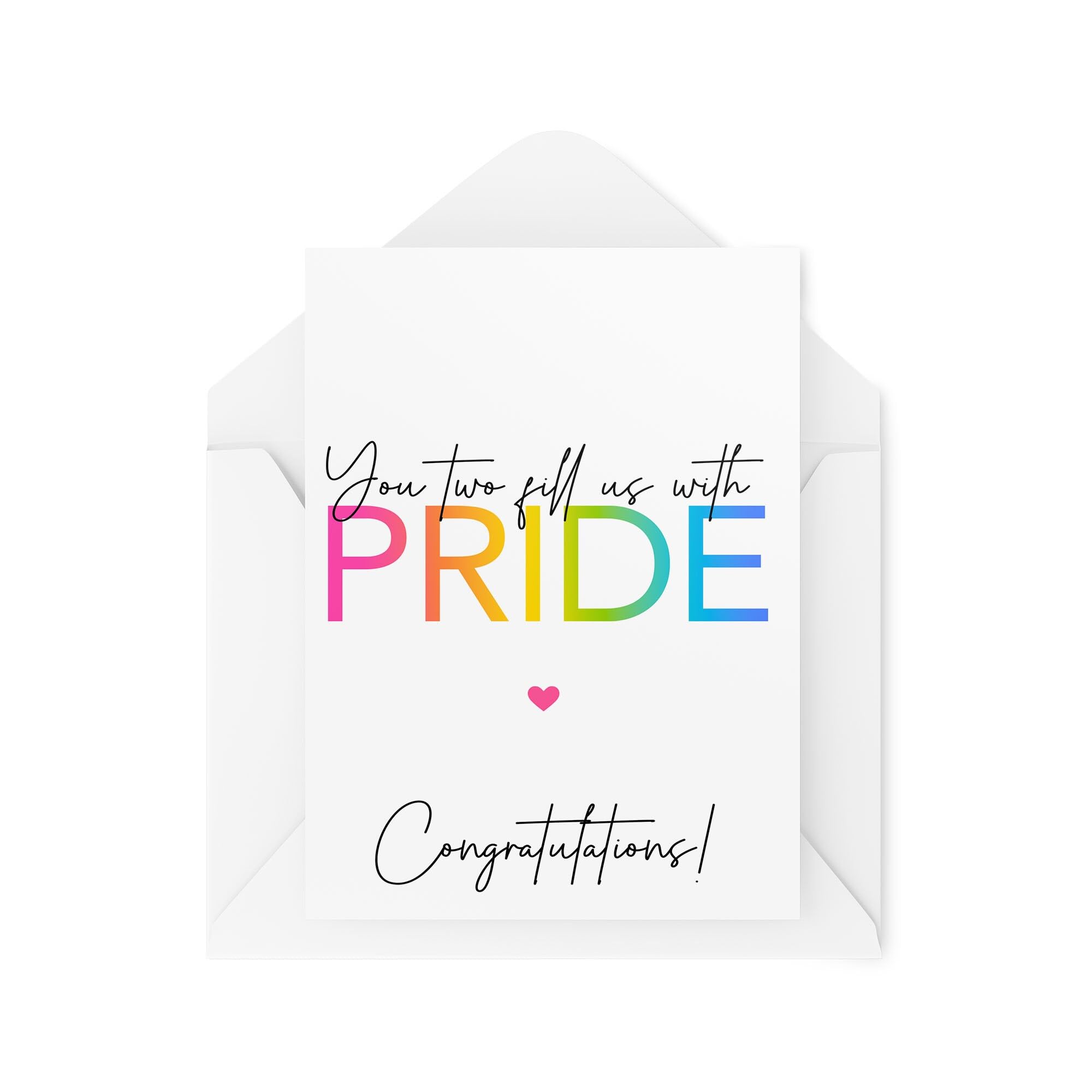 Wedding Cards for Gay Couples - You Two Fill Us With Pride - Best Friend Wedding Card - Congratulations Cards - Gay Wedding Card - CBH1805
