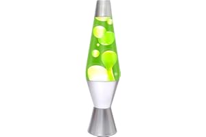 HURODEN Liquid Motion Lamp, 14-Inch Liquid Lamp Large Bedroom Night Light with Yellow Wax in Green Liquid Cool Motion Lamp Home Office Decoration Lighting Birthday Christmas Gifts for Kids Adults