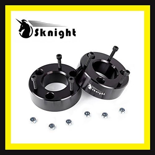Sknight 2pcs 3" Front Strut Spacer Raise Full Suspension Leveling Lift Kit w/ Screws + Nuts For 07-17 Silverado/Sierra 1500