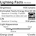SYLVANIA LED Light Bulb, 75W Equivalent A19, Efficient 12W, 13 Year, Dimmable, 1100 Lumens, Frosted Finish, Bright White - 4 Pack (74427)