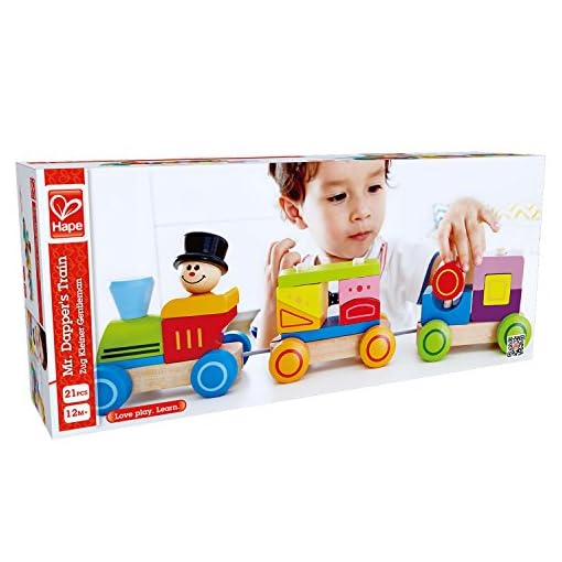 Hape - Happy Train Stacking Block Pull Along (Amazon Exclusive) - Image 3
