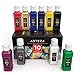 ARTEZA Permanent Fabric & Textile Paint, Set of 10 (60 ml) Individual Bottles, Vibrant Colors, Washer & Dryer Safe, for T-Shirts, Jeans, DIY Projects, Paper & Canvas