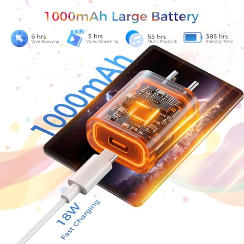 RebotAi Tablet 13.4 Inch, Android 16 Tablet with Octa-Core Processor, 32GB RAM+256GB ROM/ 1TB TF, 10000mAh Large Tablet 1920 * 1200 IPS, 5+16MP/GPS/Gemini AI/Widevine L1, Case Included